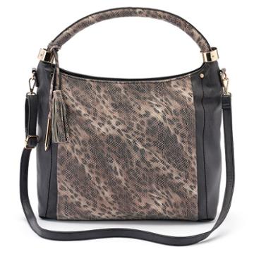 Mellow World Nova Snakeskin Hobo, Women's, Black
