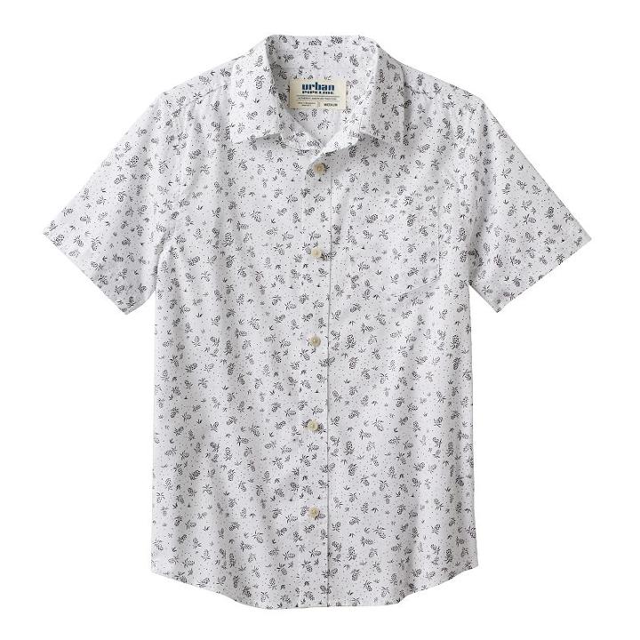 Boys 8-20 Urban Pipeline&reg; Pineapple Button-down Shirt, Size: Small, White Oth