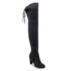 Olivia Miller Mastic Women's High Heel Thigh High Boots, Size: 10, Black