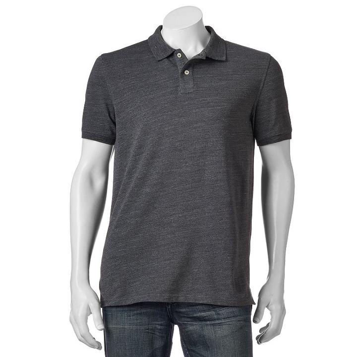 Men's Sonoma Goods For Life&trade; Flexwear Classic-fit Pique Polo, Size: Medium, Med Grey