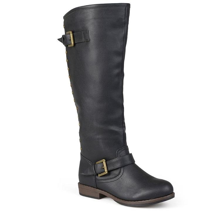 Journee Collection Spokane Women's Knee-high Boots, Girl's, Size: 8 Wc, Black