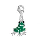 Personal Charm Sterling Silver Frog Charm, Women's, Black
