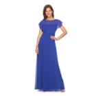 Chaps Chiffon Evening Gown - Women's, Size: 2, Blue