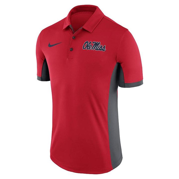 Men's Nike Ole Miss Rebels Dri-fit Polo, Size: Xxl, Red, Comfort Wear