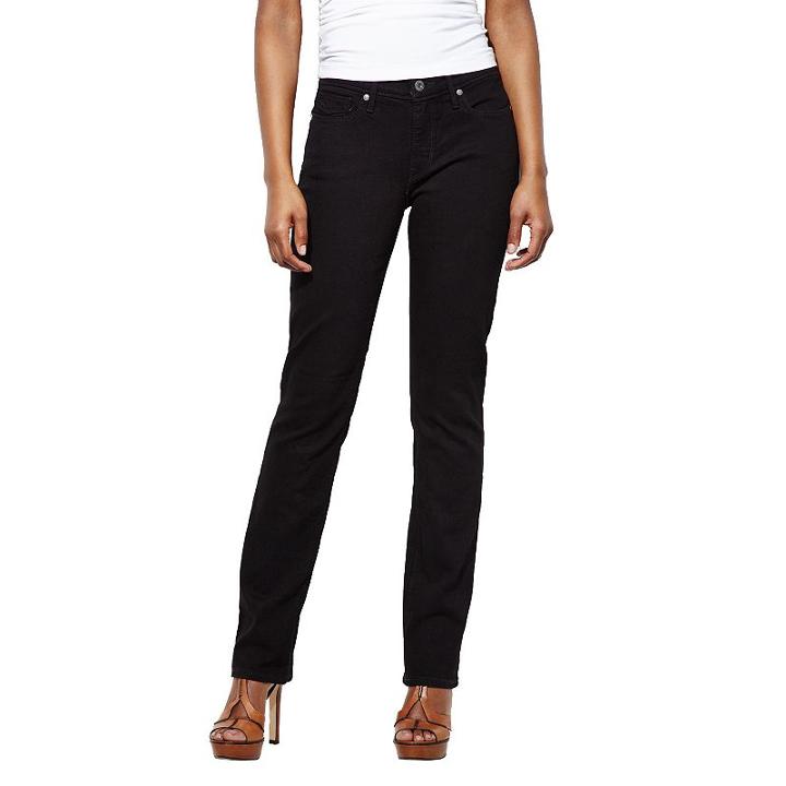 Women's Levi's® 525™ Perfect Waist Straight-leg Jeans, Size: 10 Avg/reg, Black