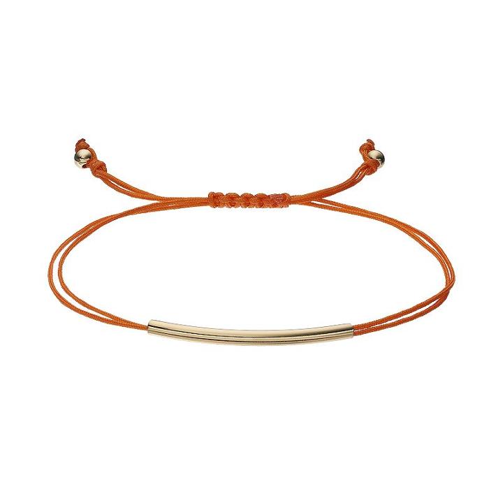Lc Lauren Conrad Birth Month Curved Tube Cord Bracelet, Women's, Orange Oth