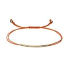 Lc Lauren Conrad Birth Month Curved Tube Cord Bracelet, Women's, Orange Oth
