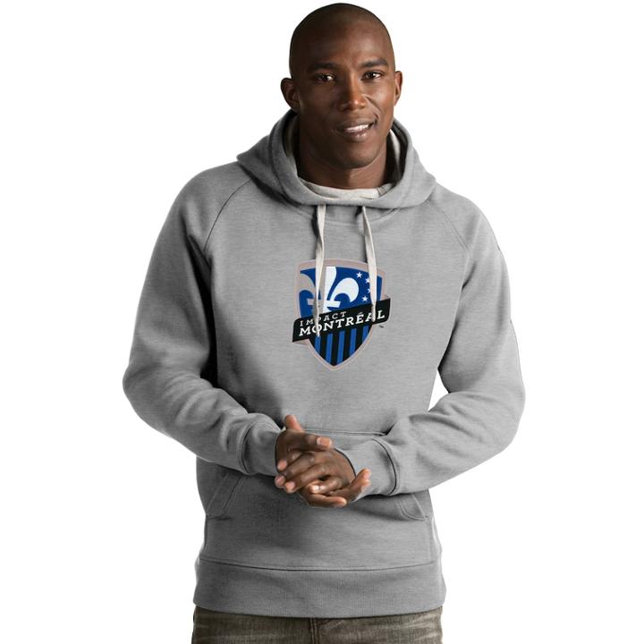 Men's Antigua Montreal Impact Victory Logo Hoodie, Size: Xl, Light Grey