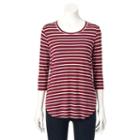 Women's Olivia Sky Striped Tunic Tee, Size: Large, Light Red