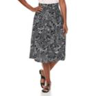 Women's Croft & Barrow Smocked Challis Midi Skirt, Size: Large, Oxford