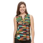 Petite Dana Buchman Wavy Jacquard Tank, Women's, Size: M Petite, Brt Green