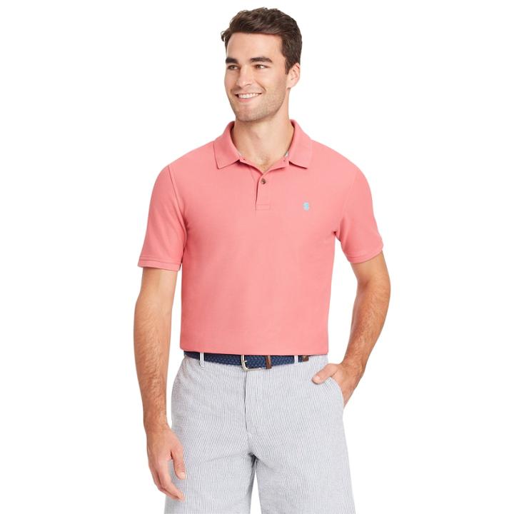Men's Izod Sportflex Classic-fit Solid Stretch Performance Polo, Size: Medium, Pink