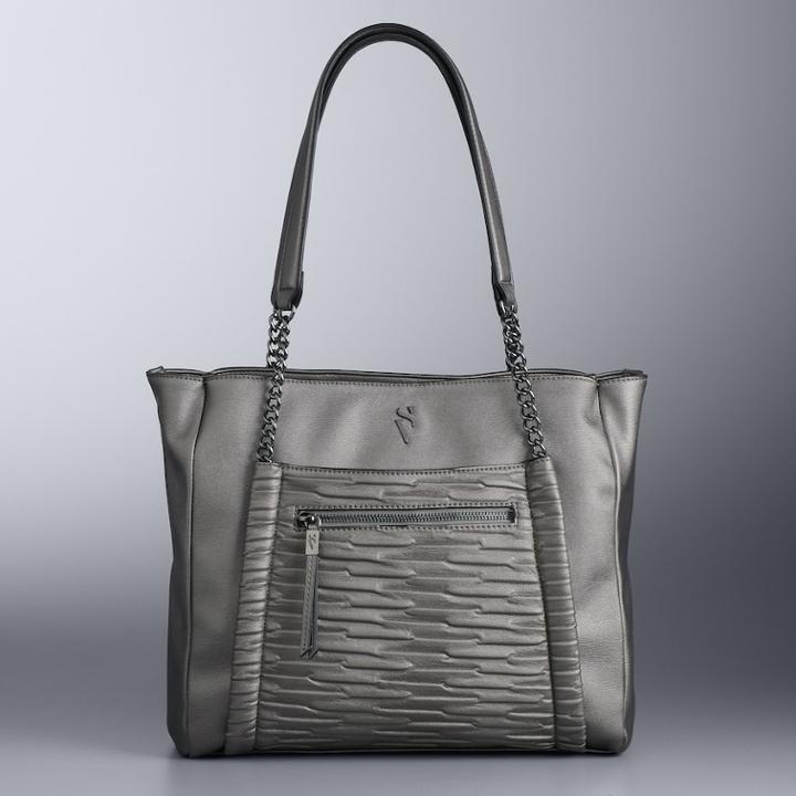 Simply Vera Vera Wang Rockbridge Tote, Women's, Silver