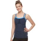 Women's Fila Sport&reg; Elastic Strap Fitted Tank, Size: Medium, Blue (navy)