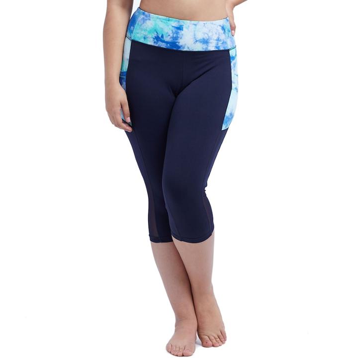 Plus Size Balance Collection Vera Capris, Women's, Size: 3xl, Lt Green
