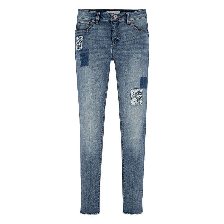 Girls 7-16 Levi's Embroidered Patch Jeggings, Girl's, Size: 14, Light Blue