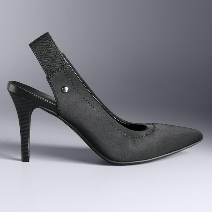 Simply Vera Vera Wang Dumplings Women's High Heels, Size: 7, Black