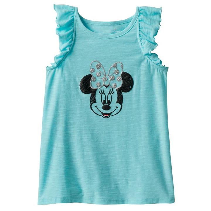 Disney's Minnie Mouse Girls 4-10 Flutter Tank By Jumping Beans&reg;, Girl's, Size: 7, Brt Blue