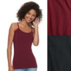 Juniors' So&reg; 2-pack Perfect Cami, Teens, Size: Small, Black