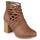 Journee Collection Alicia Women's Ankle Boots, Girl's, Size: Medium (6.5), Med Brown