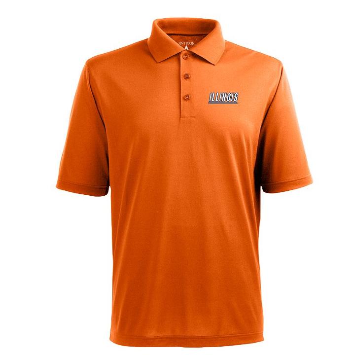 Men's Illinois Fighting Illini Pique Xtra Lite Polo, Size: Large, Orange