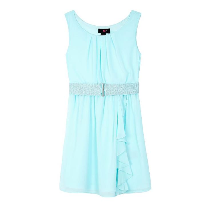 Girls 7-16 Iz Amy Byer Belted Ruffle Dress, Girl's, Size: 7, Lt Green