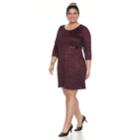 Plus Size Dana Buchman Buckle Dress, Women's, Size: 1xl, Dark Pink