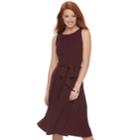 Women's Elle&trade; Fit & Flare Midi Dress, Size: 10, Purple