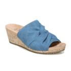 Lifestride Mallory Women's Wedge Sandals, Size: 7.5 Wide, Blue
