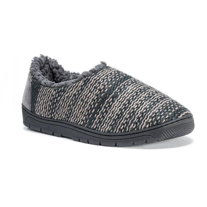 Muk Luks Men's John Slide Slippers, Size: Small, Dark Grey