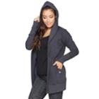 Women's Colosseum One-way Hooded Cardigan, Size: Xl, Black