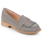 Journee Collection Larue Women's Heeled Loafers, Girl's, Size: 7.5, Grey