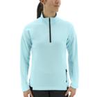 Women's Adidas Outdoor Terrex Half-zip Fleece Jacket, Size: Large, Med Blue