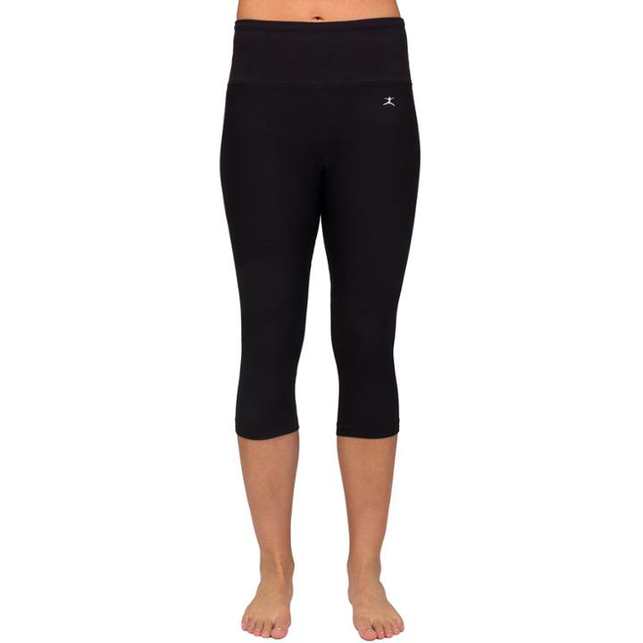 Women's Danskin Seamless High-waisted Capri Leggings, Size: Medium, Black