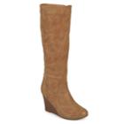 Journee Collection Langly Women's Wedge Knee High Boots, Size: 5.5 Med, Med Brown