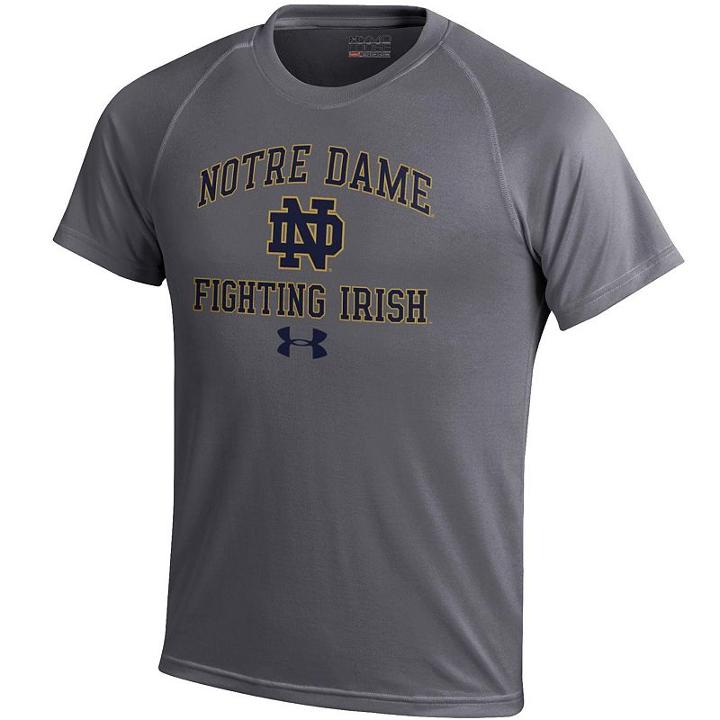 Boys 8-20 Under Armour Notre Dame Fighting Irish Tech Tee, Boy's, Size: Xl(18/20), Grey
