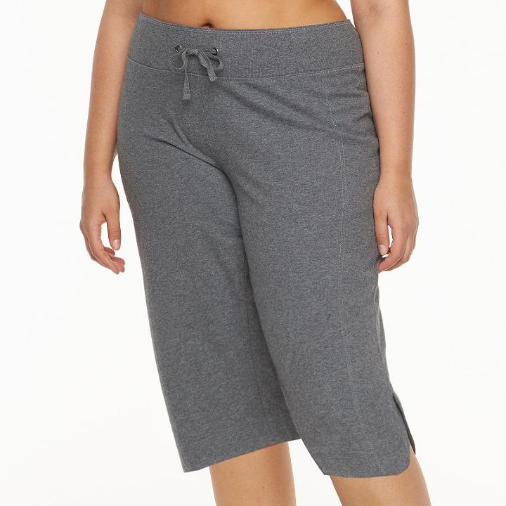 Plus Size Tek Gear&reg; Knit Skimmer Pants, Women's, Size: 3xl, Med Grey