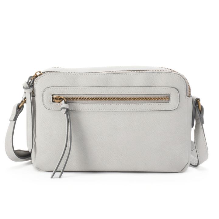 Sonoma Goods For Life&trade; Cameron Double Entry Crossbody Bag, Women's, Med Grey