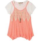 Girls 7-16 Speechless Lace T-shirt Top & Necklace Set, Girl's, Size: Xl, Pink Other