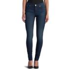 Women's Rock & Republic&reg; Zipper Back Pocket Skinny Jeans, Size: 4 T/l, Dark Blue