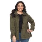 Plus Size Sonoma Goods For Life&trade; Utility Jacket, Women's, Size: 1xl, Green