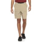 Men's Croft & Barrow&reg; Synthetic Side Elastic Belted Cargo Shorts, Size: 29, Med Beige