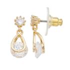 Dana Buchman Cubic Zirconia Teardrop Earrings, Women's, Gold