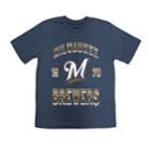 Boys 8-20 Milwaukee Brewers Stitches Basic Tee, Size: M 10-12, Blue (navy)