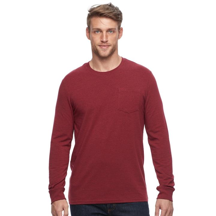 Men's Sonoma Goods For Life&trade; Flexwear Pocket Tee, Size: Small, Med Red