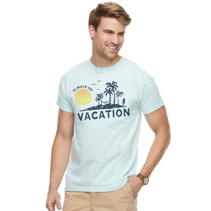 Men's Sonoma Goods For Life&trade; Tropical Graphic Tee, Size: Xxl, Dark Green