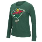 Women's Reebok Minnesota Wild French Terry Sweatshirt, Size: Large, Green