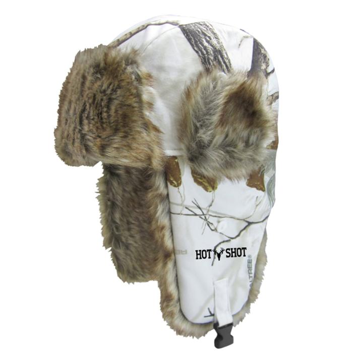 Boys Hot Shot Realtree Camouflage Trapper Hat, Size: S/m, Realtree Snow