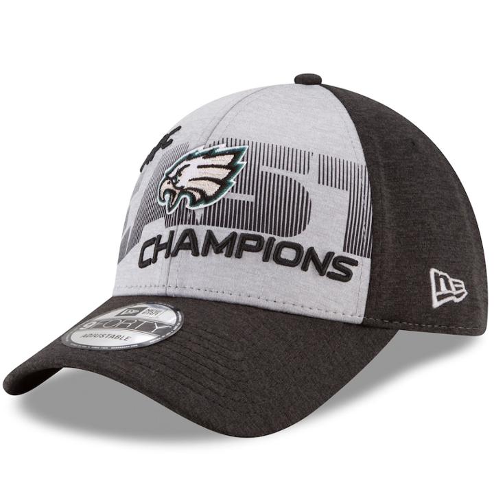 Adult New Era Philadelphia Eagles 2017 Nfc East Division Champions 9forty Adjustable Cap, Men's, Grey (charcoal)