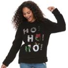 Juniors' Miss Chievous Graphic Holiday Sweatshirt, Teens, Size: Small, Black